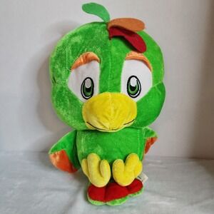 Kellytoy Green Parrot Yellow Orange Red Stuffed Animal Plush